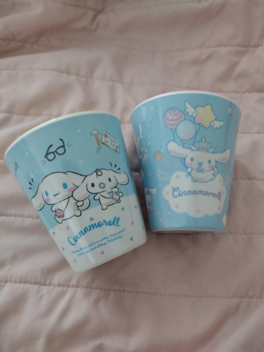 NWT Sanrio Cinnamoroll melamine cups set of two